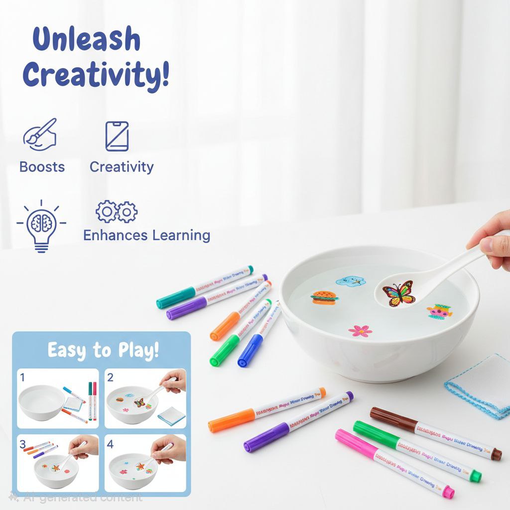 KIDNCO Water Floating Painting Marker Set of 12 Colors